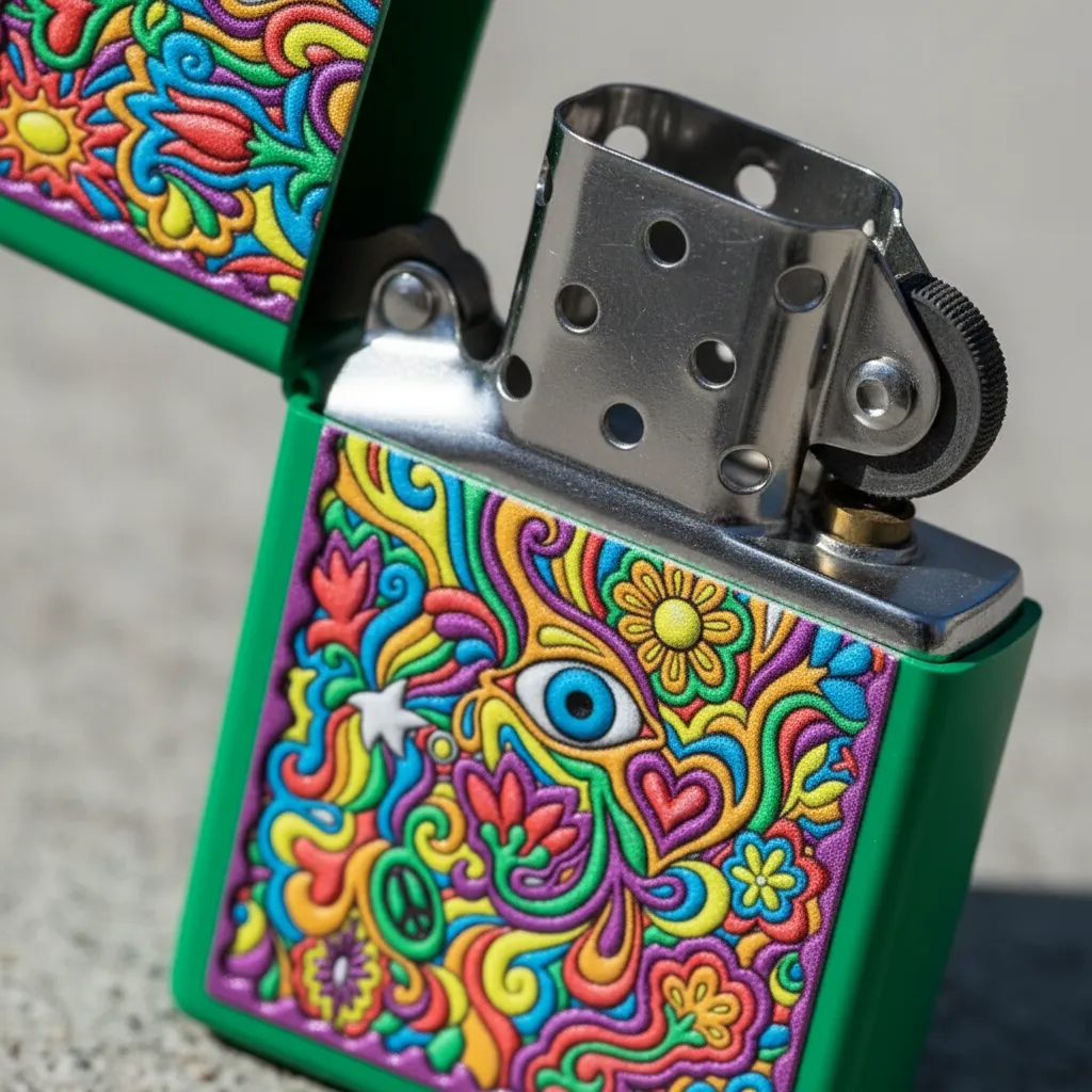 Encendedor Zippo Green Trppy Design 100% Usa