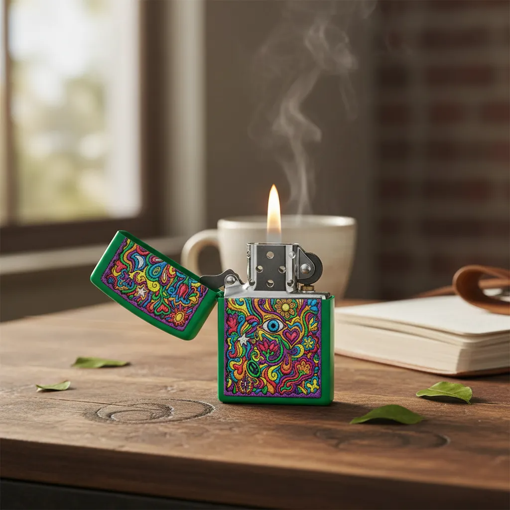 Encendedor Zippo Green Trppy Design 100% Usa