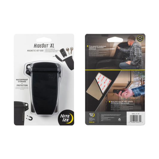 NITE IZE Caja Llavero Estuche Magnético Hideout Xl Negro USA