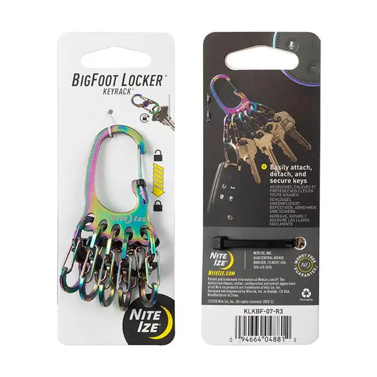 Nite-ize Big Foot Locker Keyrack Stainless Acero Spectrum USA.