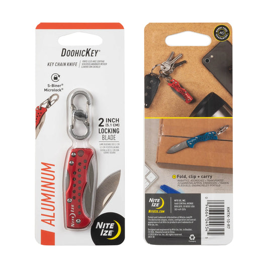 Nite Ize Doohickey® Key Chain Knife 2inch Aluminium S- Biner USA (Copia)