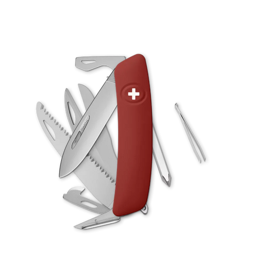 SWIZA All Matt D10 R, 14 - Funciones Rojo Oscuro Hecho en Suiza.