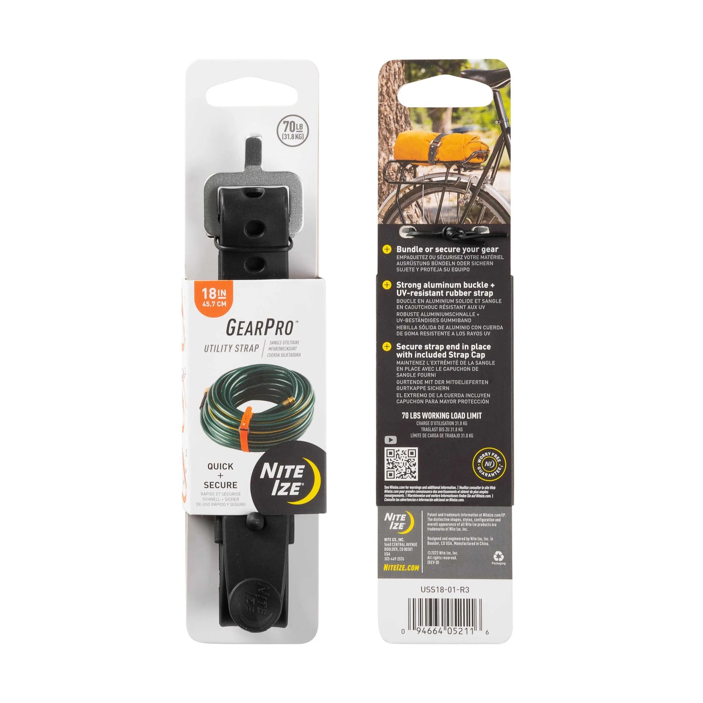 Nite Ize Correa Utilitaria Para Amarre Rapido Gear Pro® 18in Negro USA.