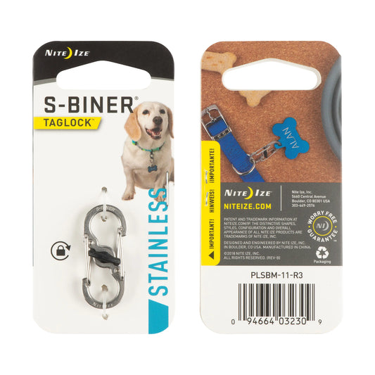 Nite Ize S-biner Tag Lock Acero Inoxidable Made in USA.