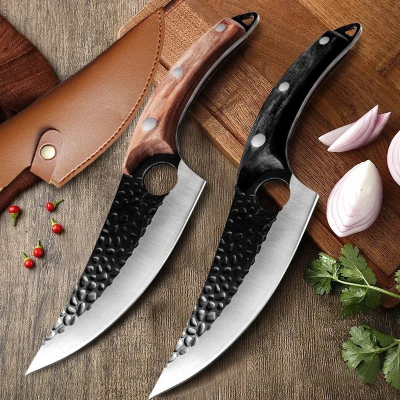 Cuchillos para deshuesar Chef, cocina, rebanar carne, fruta, filete de pescado,