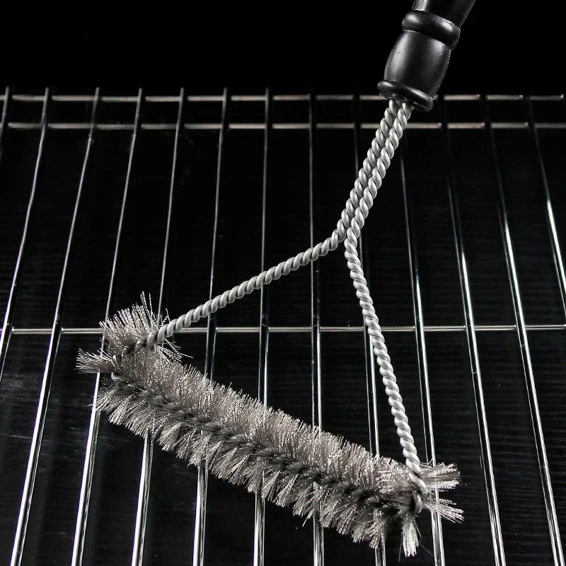 Cepillo de limpieza para barbacoa de acero inoxidable, herramienta antiadherente