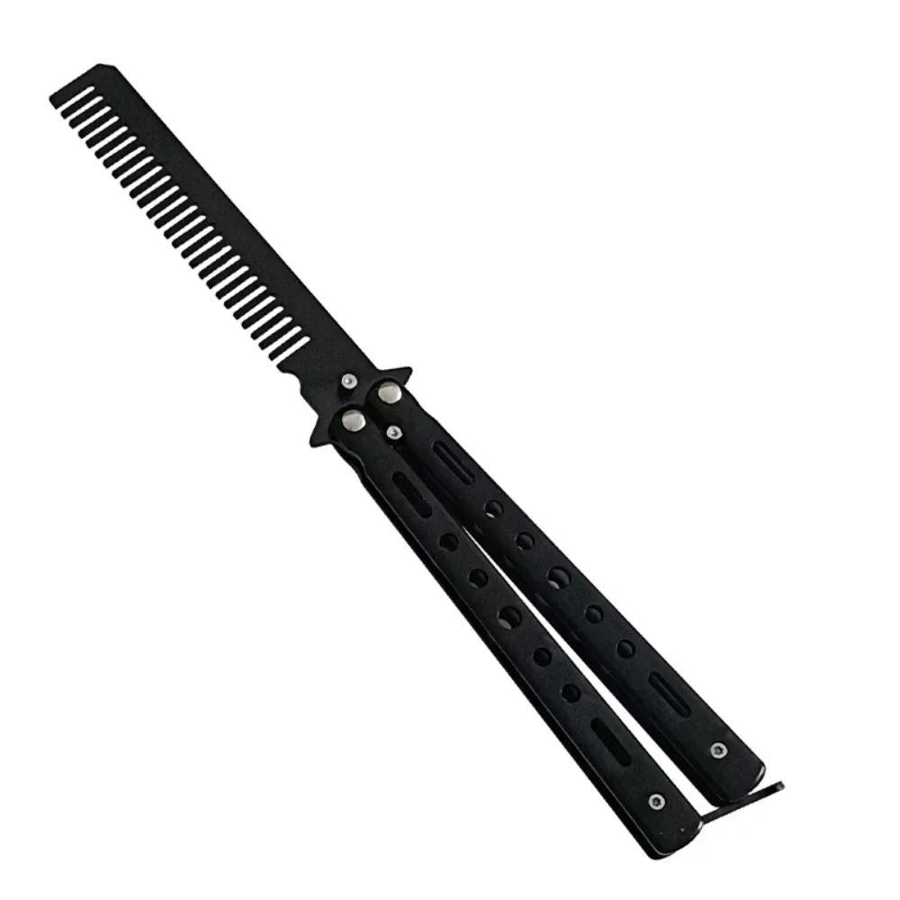 Peine plegable de acero inoxidable para práctica de entrenamiento, cuchillo de m