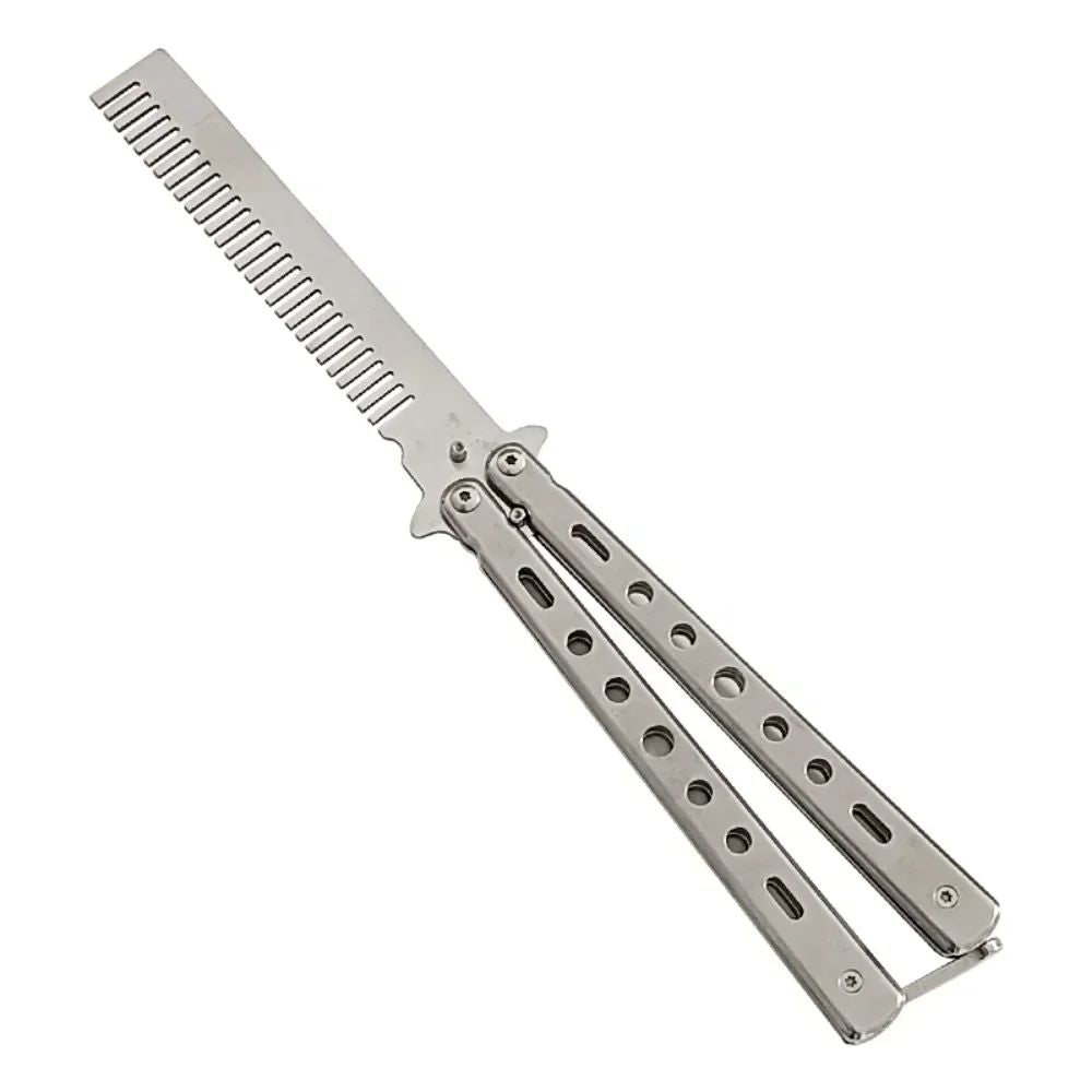 Peine plegable de acero inoxidable para práctica de entrenamiento, cuchillo de m