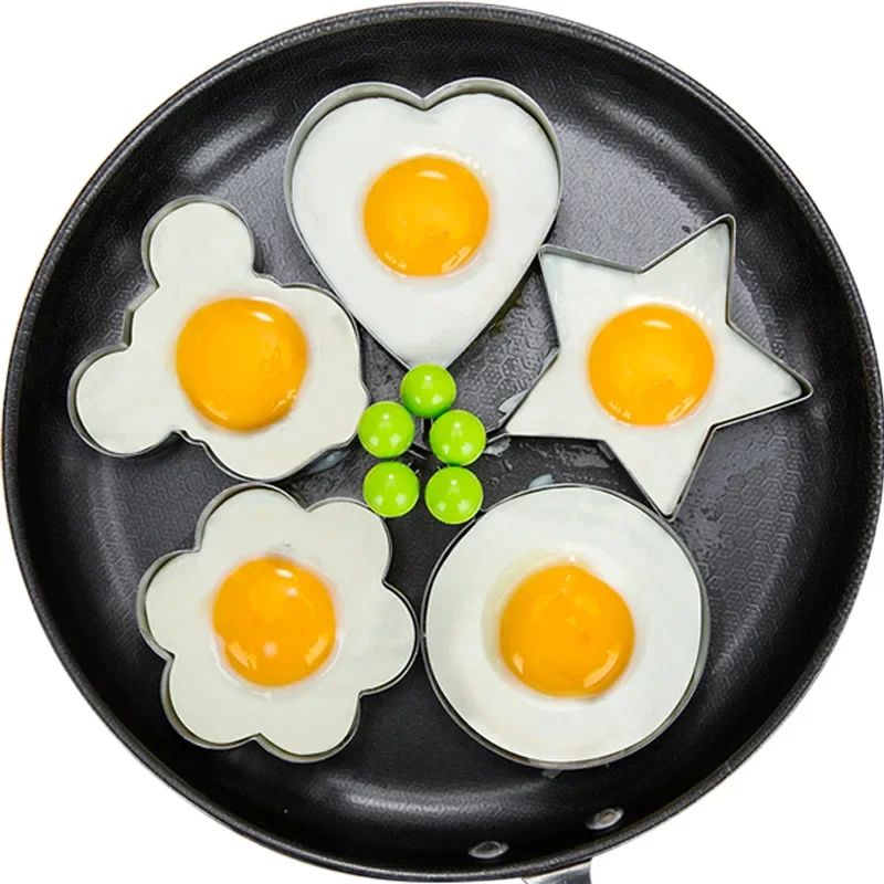 Nuevo molde de acero inoxidable para huevos fritos, máquina para hacer tortitas