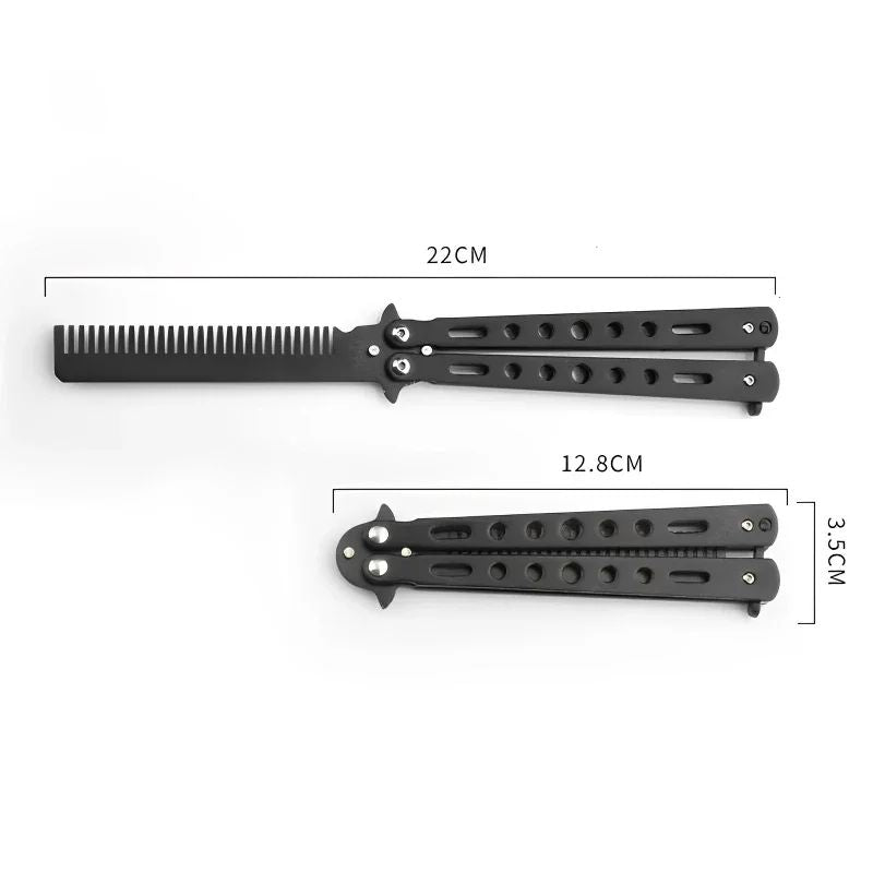Peine plegable de acero inoxidable para práctica de entrenamiento, cuchillo de m