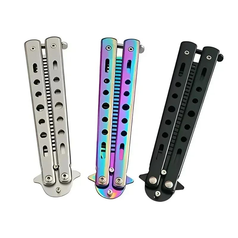 Peine plegable de acero inoxidable para práctica de entrenamiento, cuchillo de m