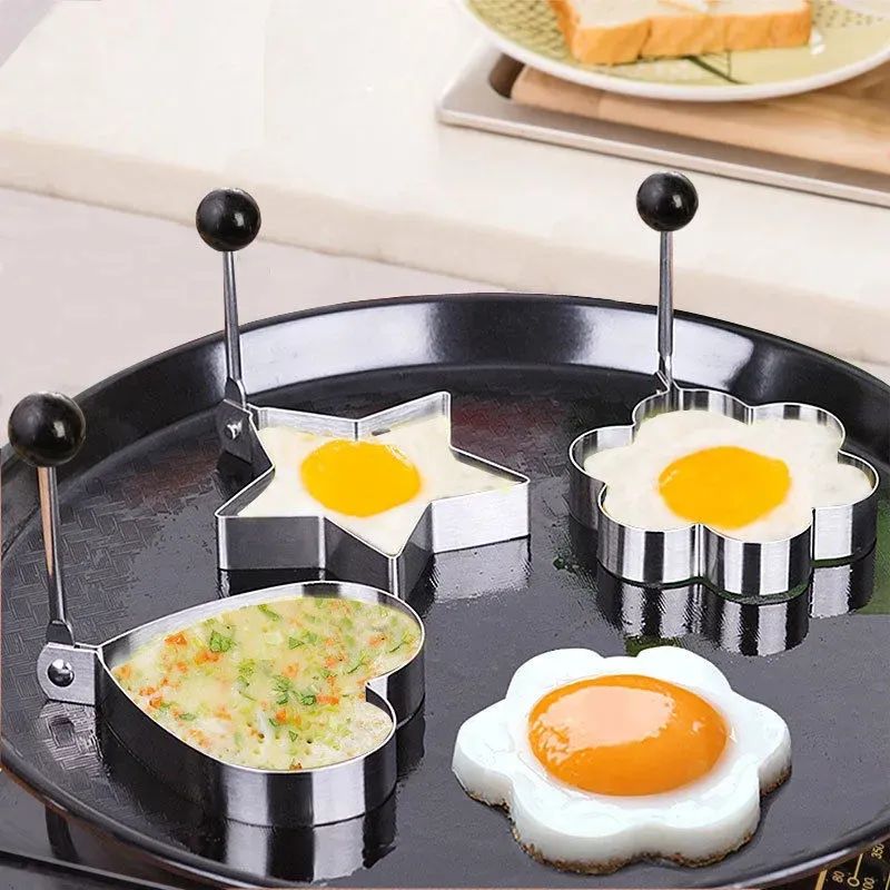 Nuevo molde de acero inoxidable para huevos fritos, máquina para hacer tortitas
