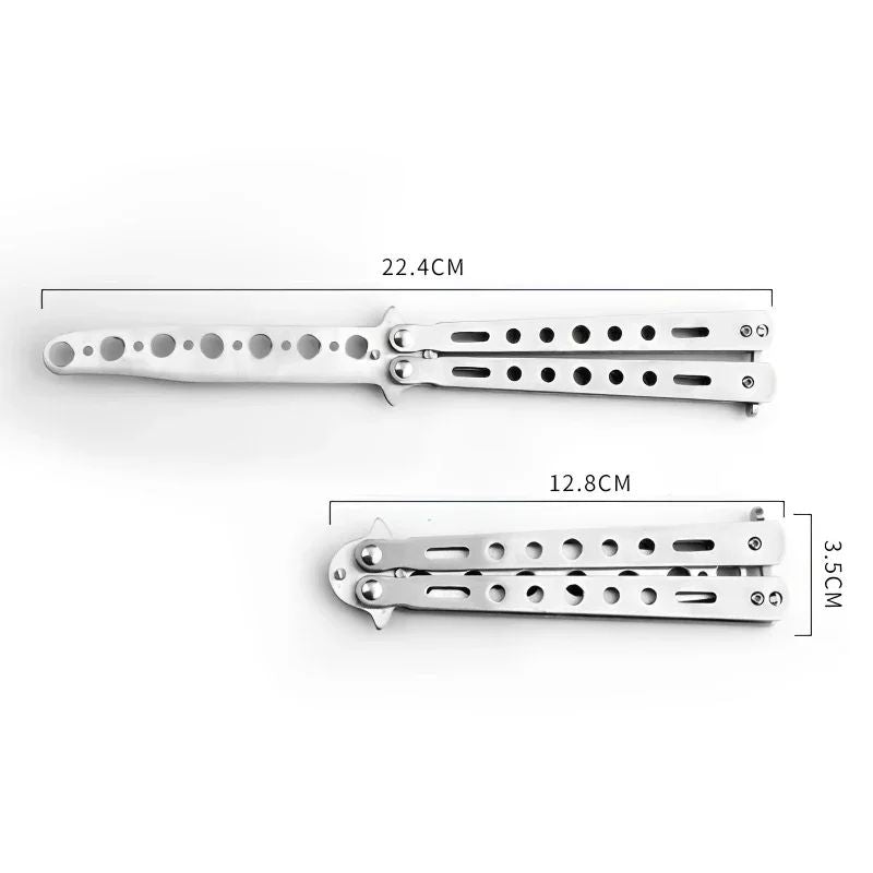 Peine plegable de acero inoxidable para práctica de entrenamiento, cuchillo de m