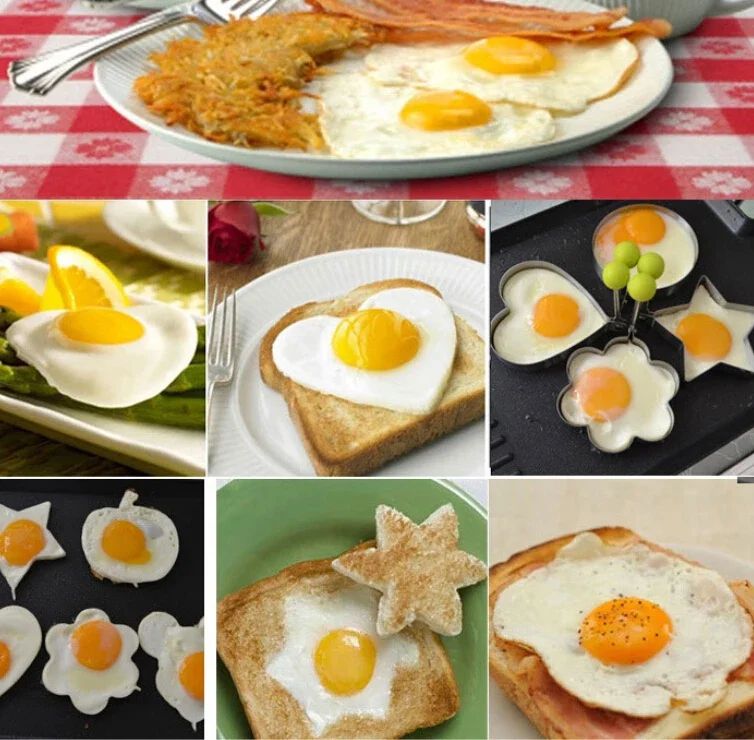 Nuevo molde de acero inoxidable para huevos fritos, máquina para hacer tortitas