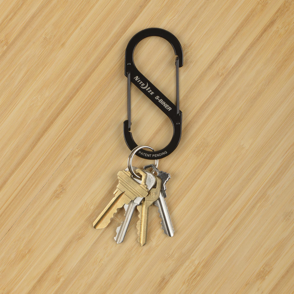 Nite Ize Pack 3 S-biner® Stainless Steel #4 Dual Carabiner Black & Plate USA.
