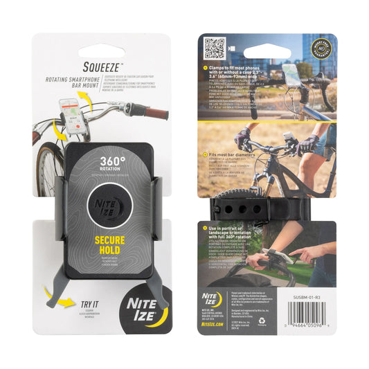 Soporte De Celular Para Bicicleta Squeeze Rotating 360° . Negro