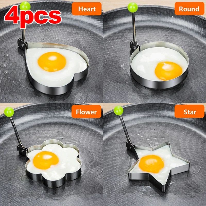 Nuevo molde de acero inoxidable para huevos fritos, máquina para hacer tortitas