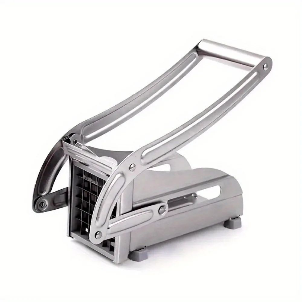 Cortador Manual de patatas de acero inoxidable, rebanador de patatas fritas, máq