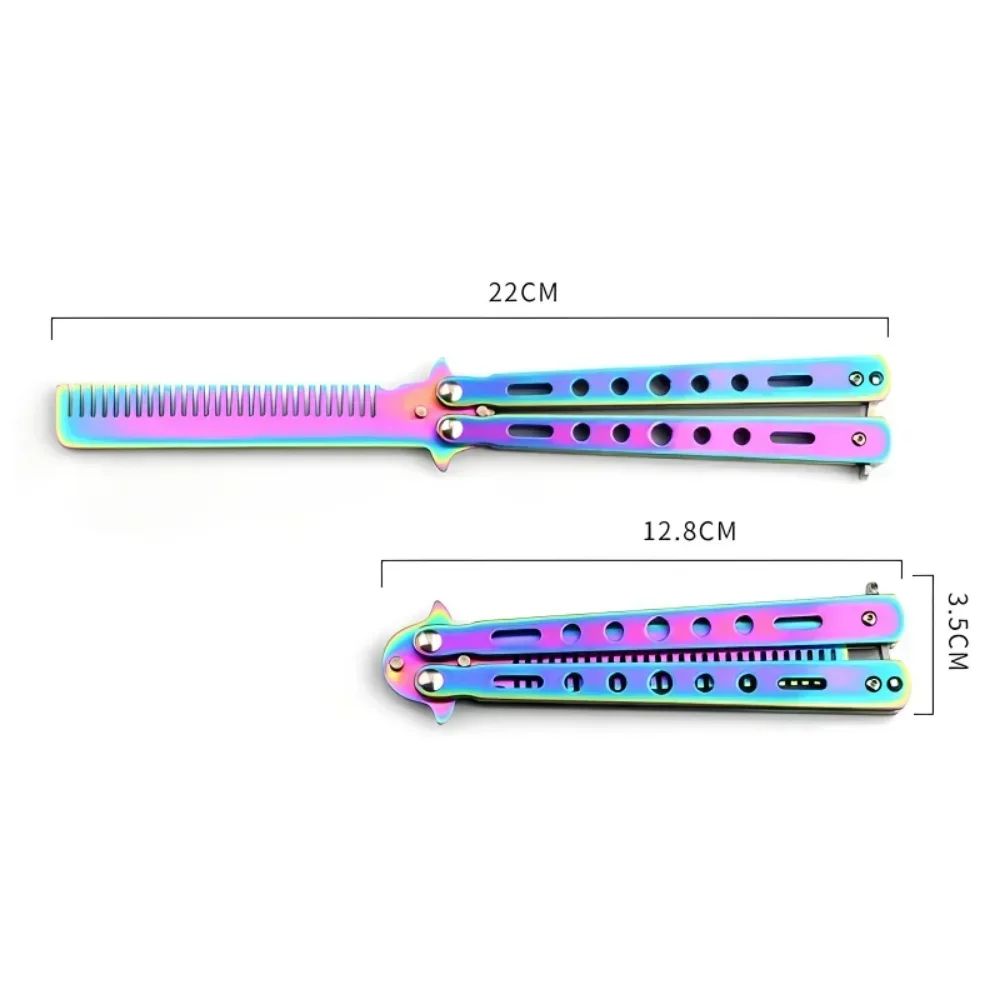 Peine plegable de acero inoxidable para práctica de entrenamiento, cuchillo de m