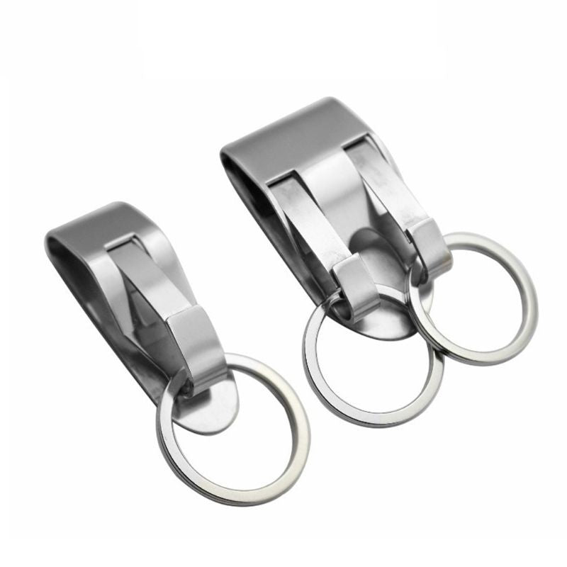 LLavero de acero inoxidable con Clip de seguridad, cinturón de alta resistencia,