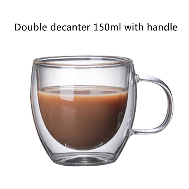 Taza de cerveza doble de acero inoxidable de 500/450 ml, taza de café occidental