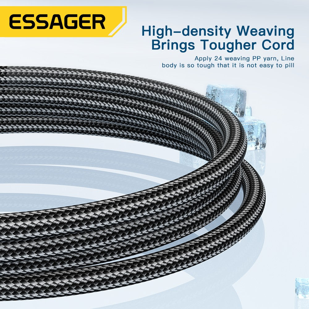 Essager-Cable USB de carga rápida para móvil, Cable de carga súper rápida tipo C