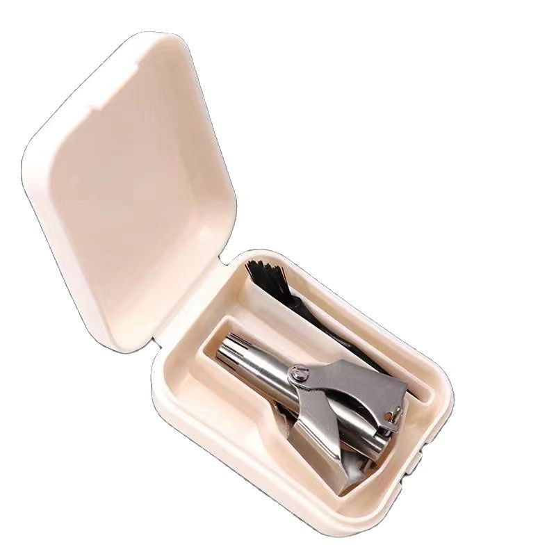 Recortador de pelo de nariz para hombre, recortador Manual de acero inoxidable,