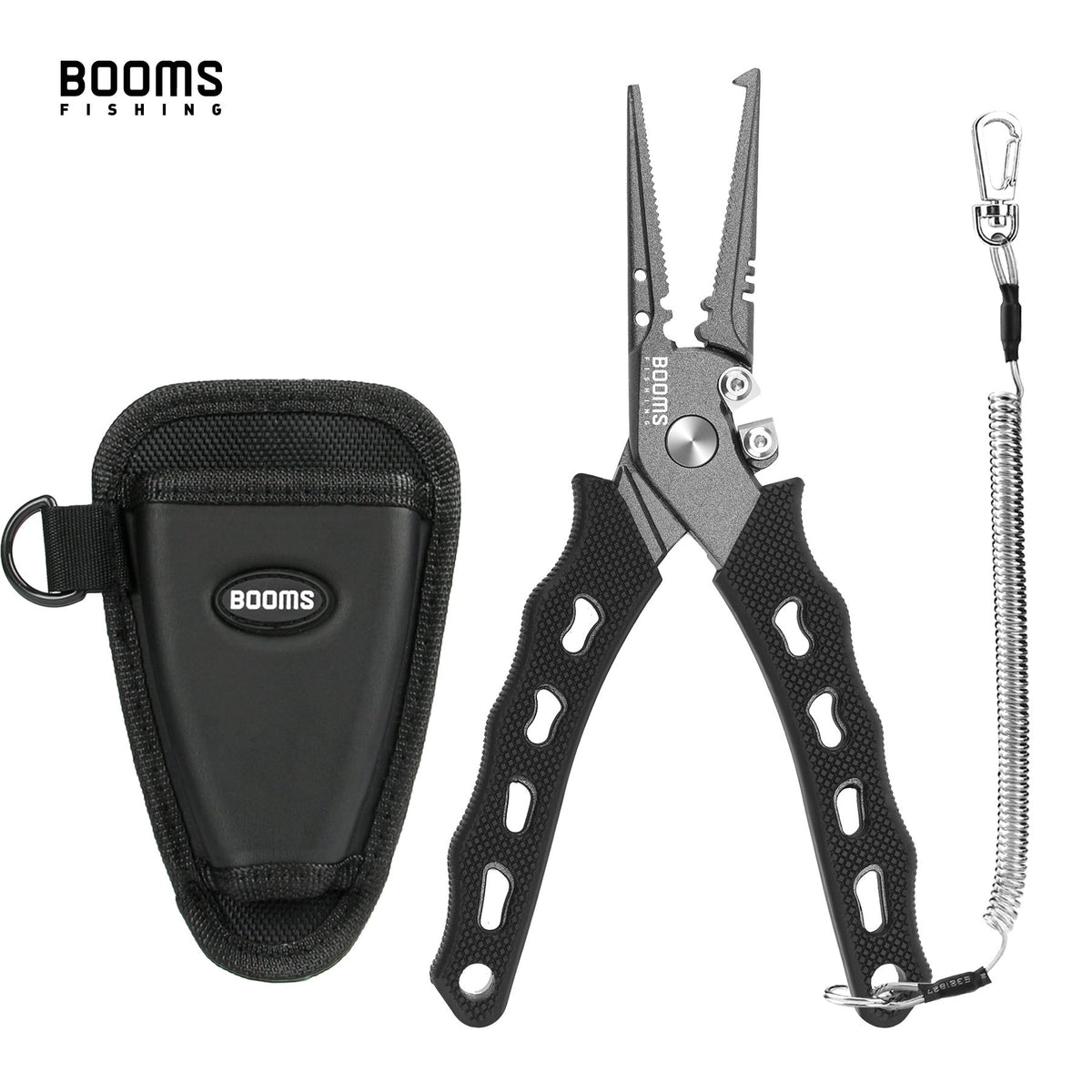 Booms Fishing-Alicates de pesca F07, tijeras de línea trenzada de acero inoxidab