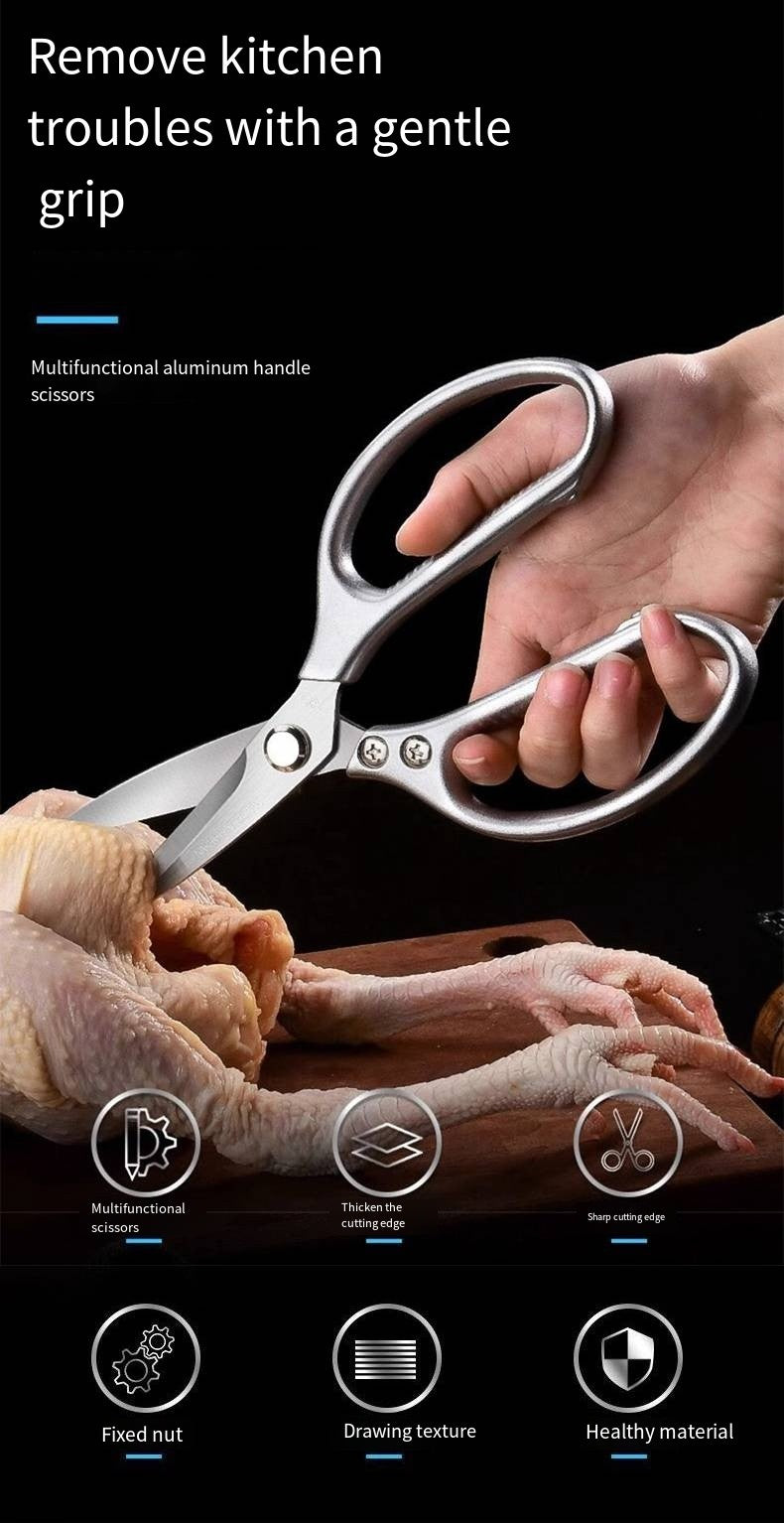 Tijeras de Cocina de Acero Inoxidable, Tijeras Resistentes para Huesos de Pollo,