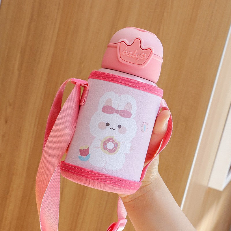 Botella Termo de unicornio para niños de 500ml, bonita botella de agua térmica p