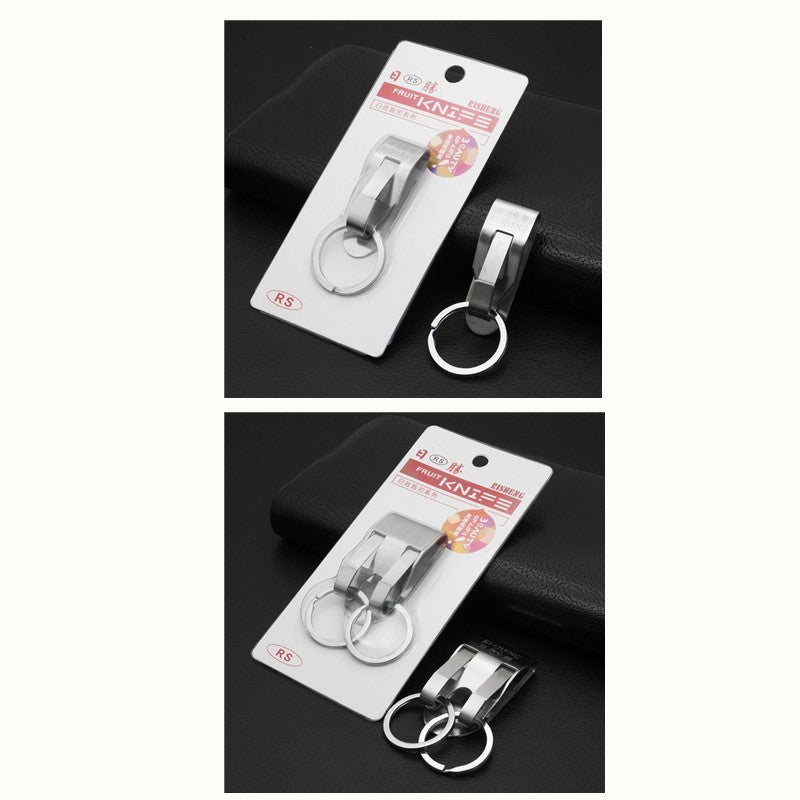 LLavero de acero inoxidable con Clip de seguridad, cinturón de alta resistencia,