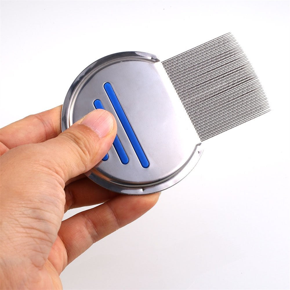 Peine para pulgas de acero inoxidable, peines para piojos y cabeza, peine para p