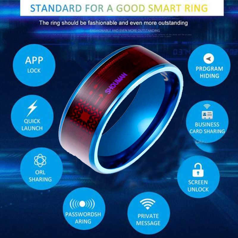 Anillo Inteligente NFC de Moda para Hombre, Anillo Digital para Teléfonos Androi