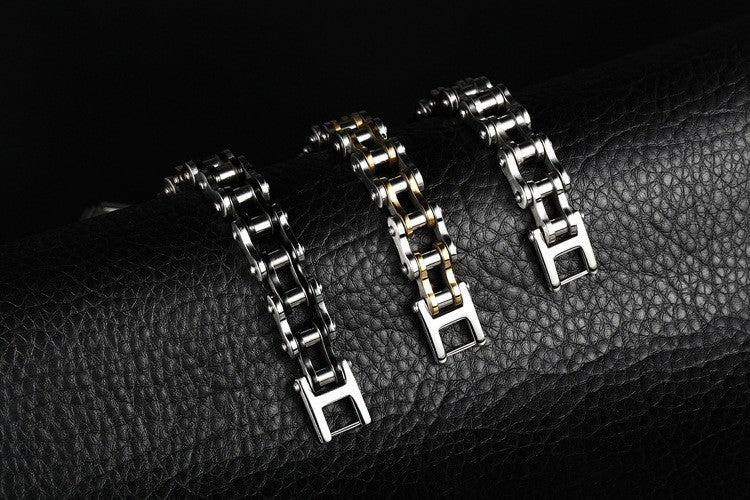 Pulsera de acero inoxidable 316L para hombre, brazalete de cadena de eslabones p