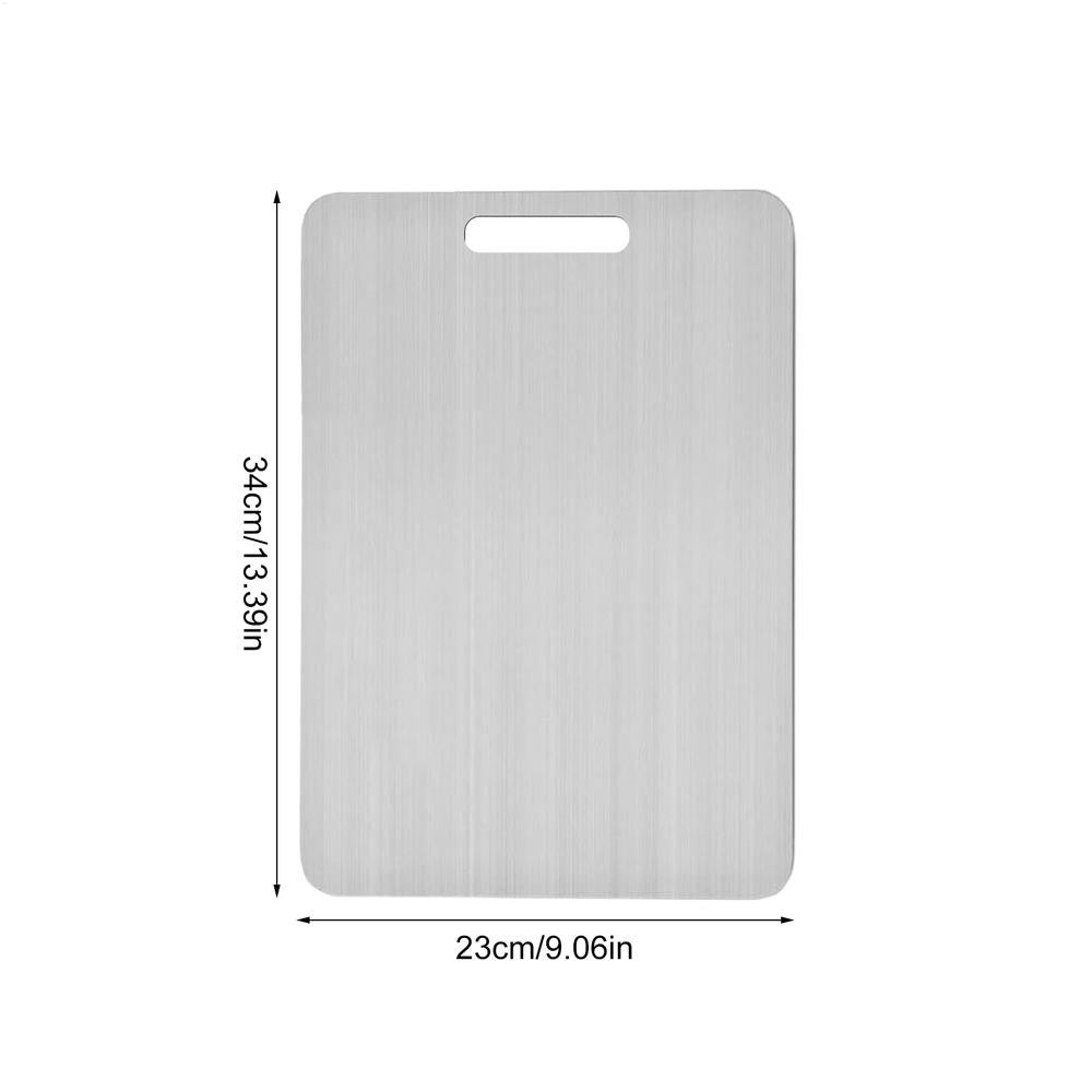 Tablas de cortar de titanio para cocina, tabla de acero inoxidable 304, doble ca
