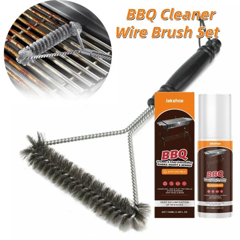 Cepillo de limpieza para barbacoa de acero inoxidable, herramienta antiadherente