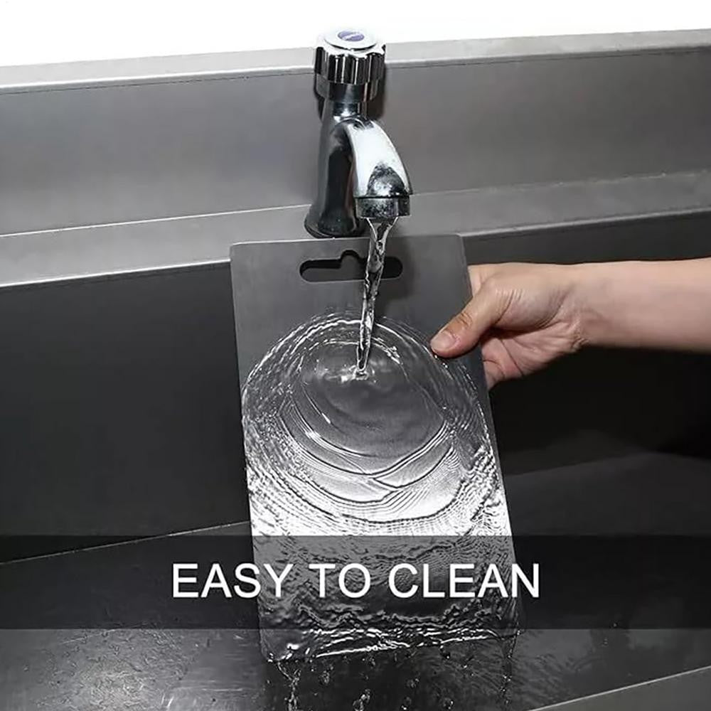 Tablas de cortar de titanio para cocina, tabla de acero inoxidable 304, doble ca