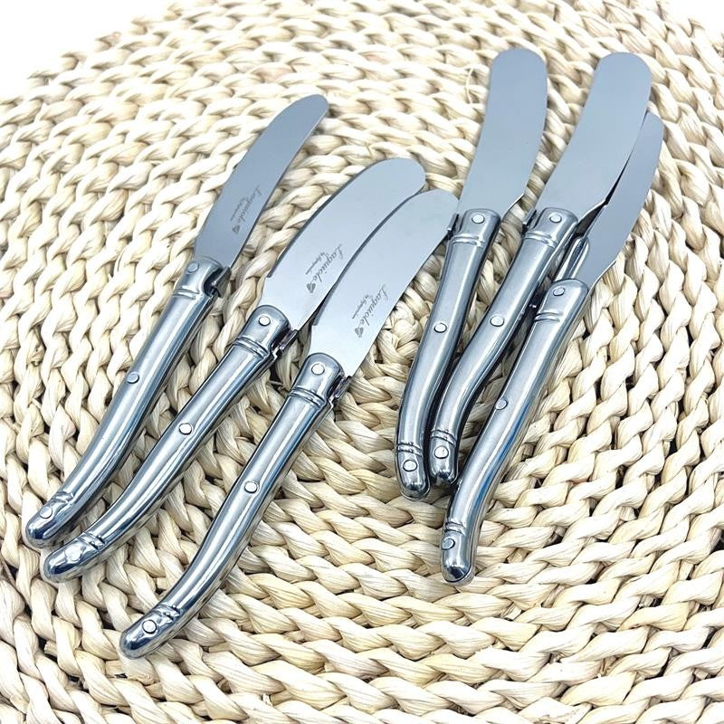 Juego de cuchillos para carne Laguiole de acero inoxidable de 9 ", tenedor