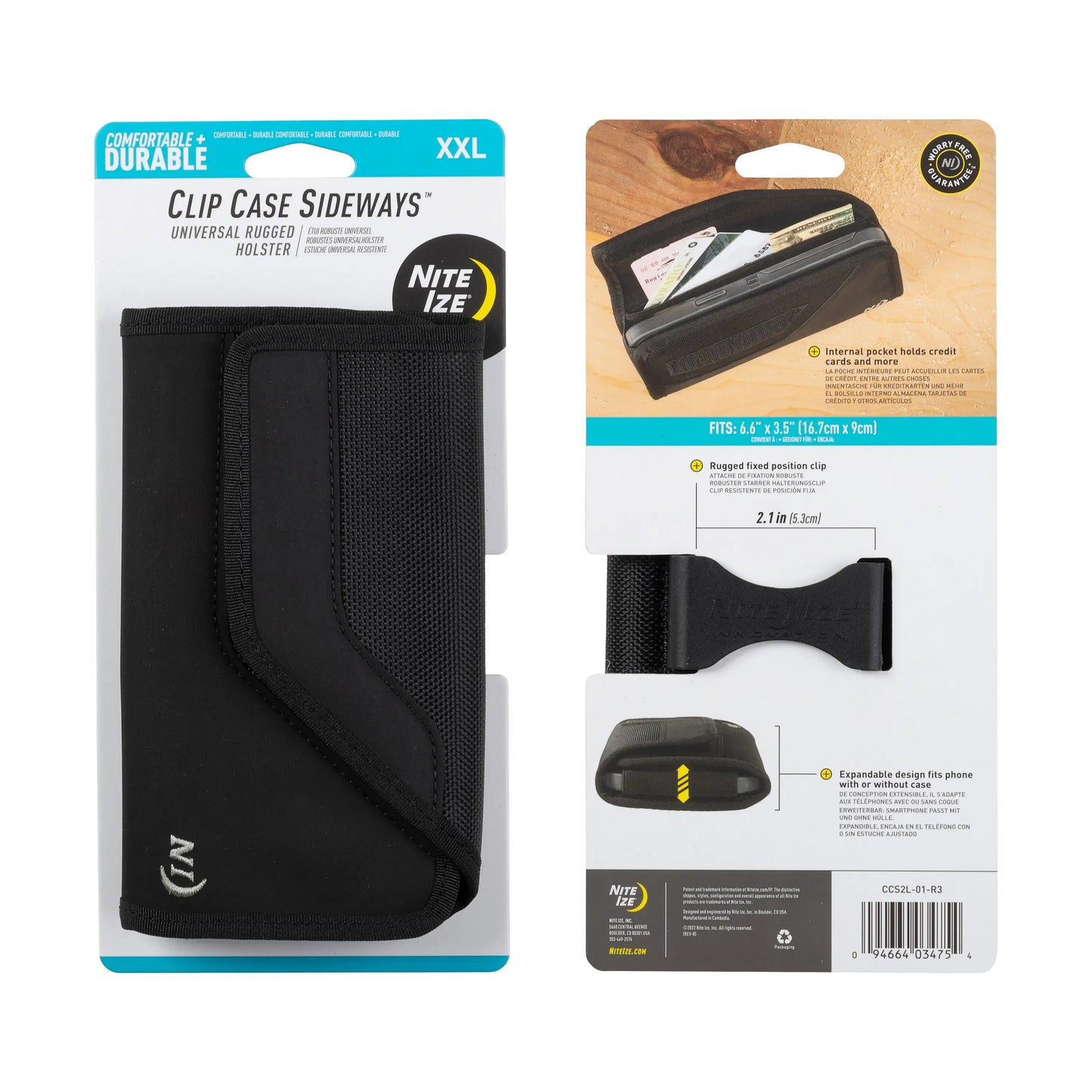 Nite Ize Clip Case Sidewaystm Universal Rugged Holsters XXL
