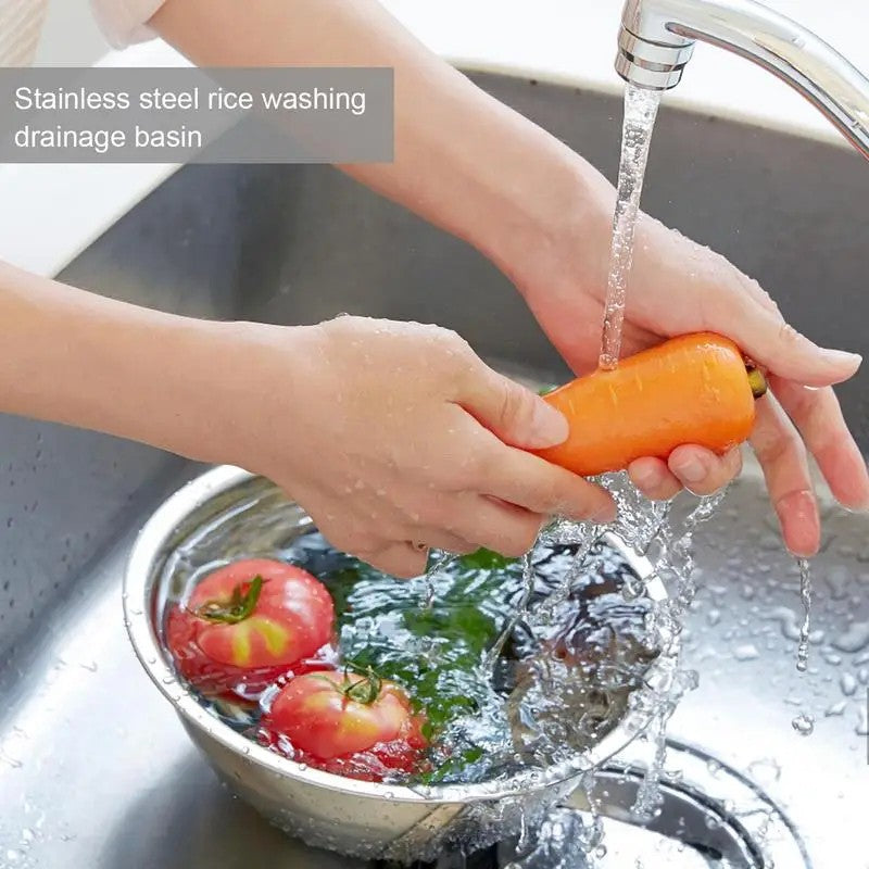 Cuenco colador para lavadora de arroz, cuenco para lavado de arroz de acero inox