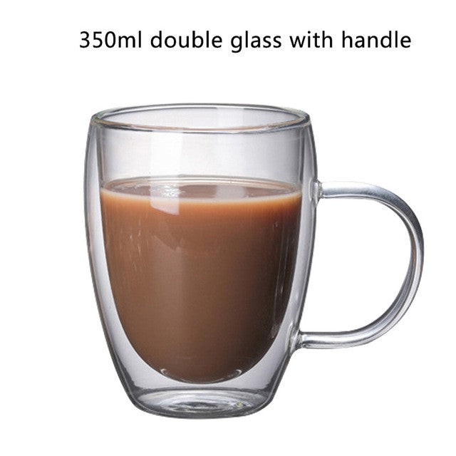 Taza de cerveza doble de acero inoxidable de 500/450 ml, taza de café occidental