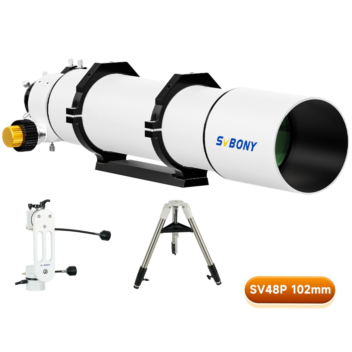 Telescopio Astronómico Svbony SV48P con Apertura de 102mm/90mm, Enfocador de Dob