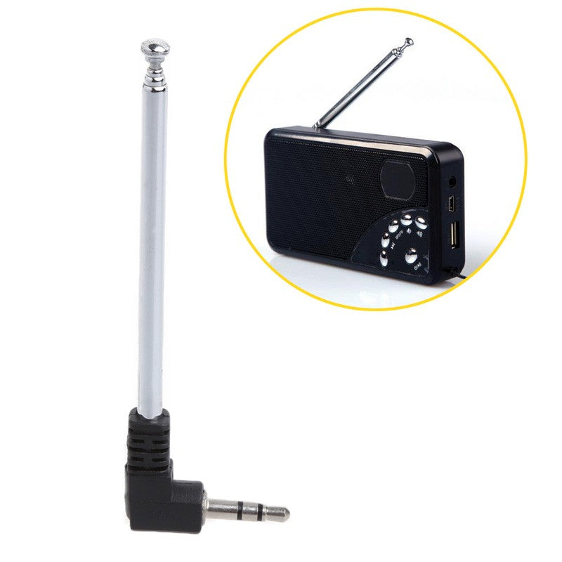 Antena receptora de Radio de 3,5mm, interfaz multiusos de acero inoxidable, Radi