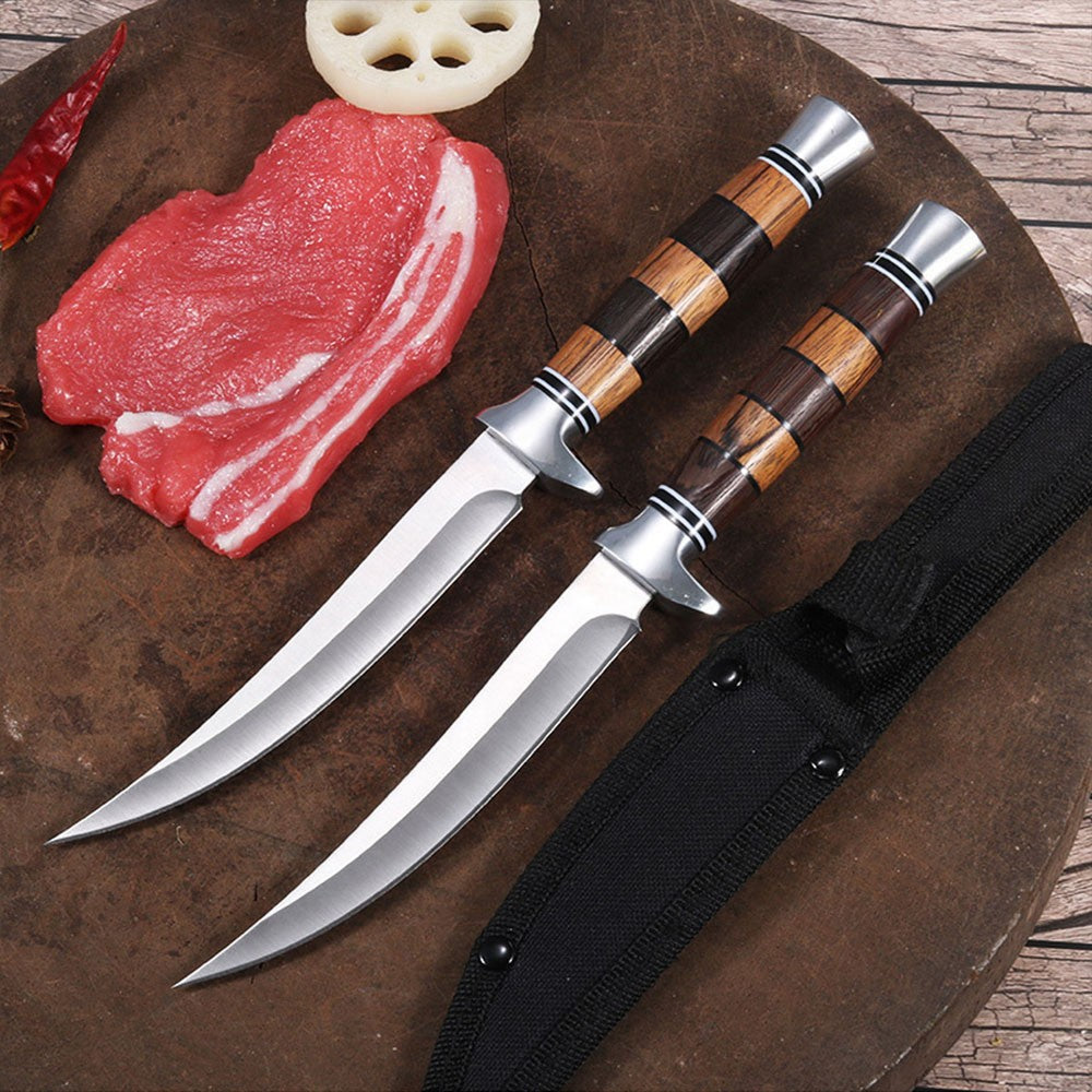 Cuchillo Sashime, cuchillo para filetear pescado, mango de madera, cuchillos de