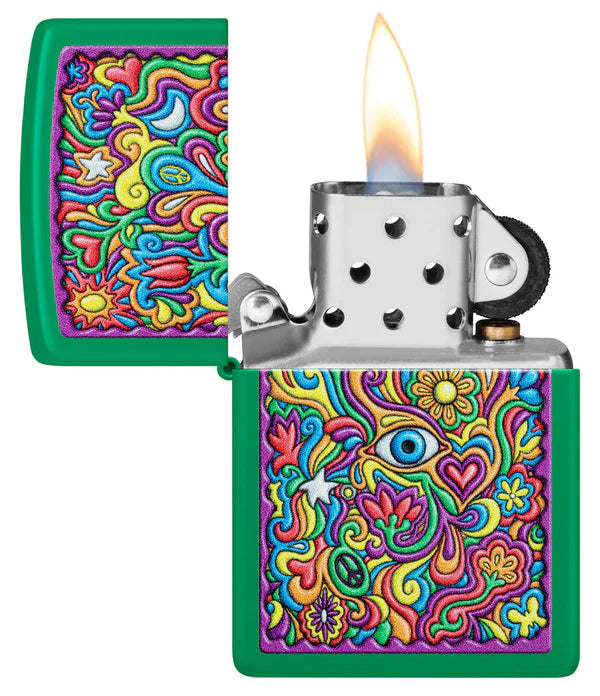 Encendedor Zippo Green Trppy Design 100% Usa