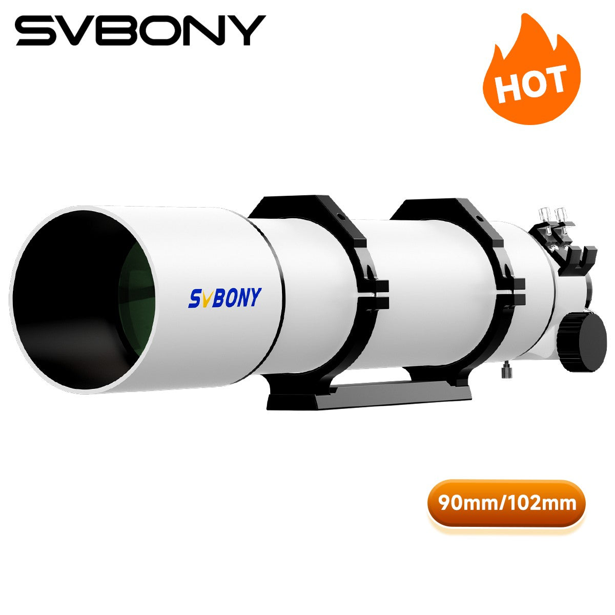 Telescopio Astronómico Svbony SV48P con Apertura de 102mm/90mm, Enfocador de Dob