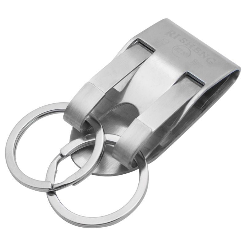 LLavero de acero inoxidable con Clip de seguridad, cinturón de alta resistencia,