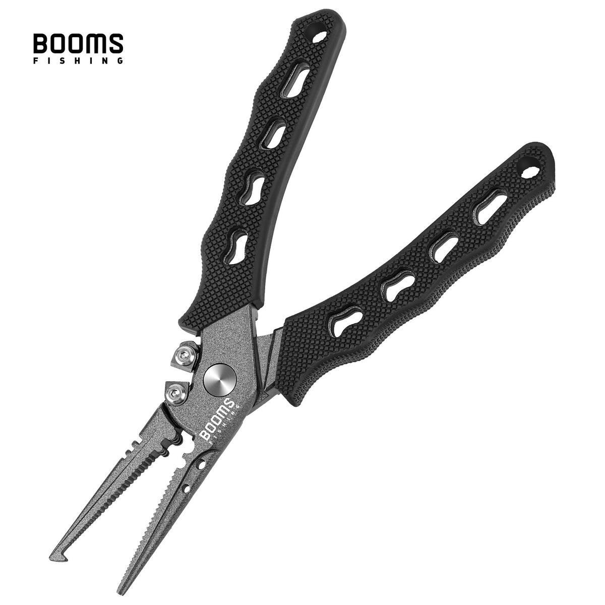 Booms Fishing-Alicates de pesca F07, tijeras de línea trenzada de acero inoxidab