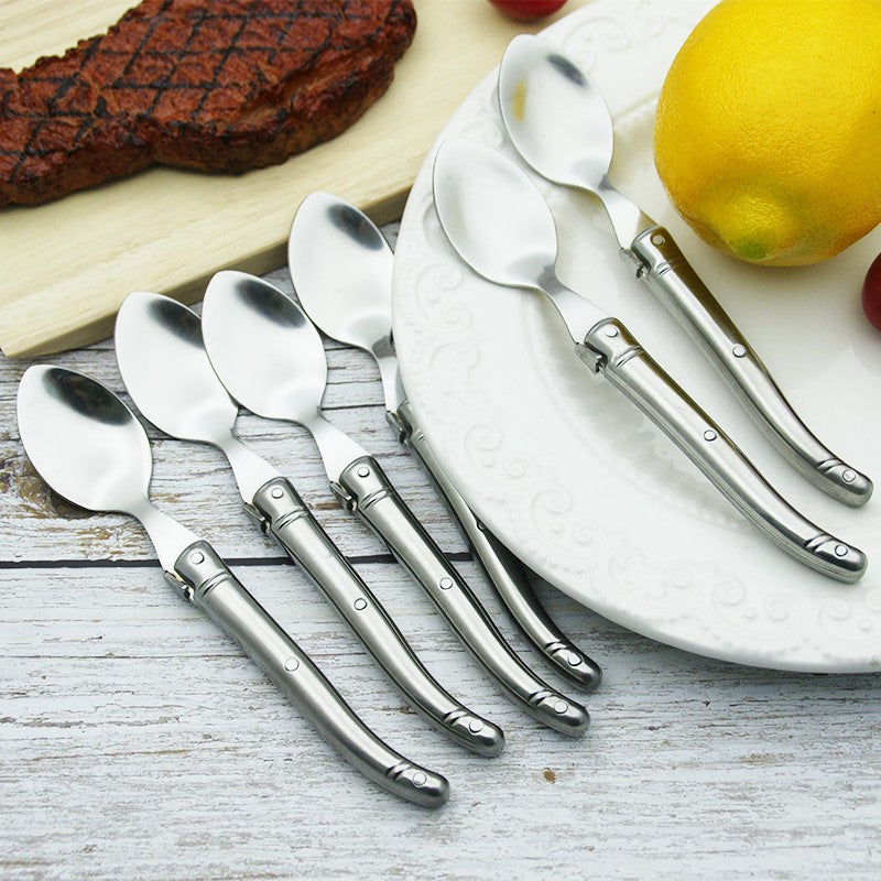 Juego de cuchillos para carne Laguiole de acero inoxidable de 9 ", tenedor