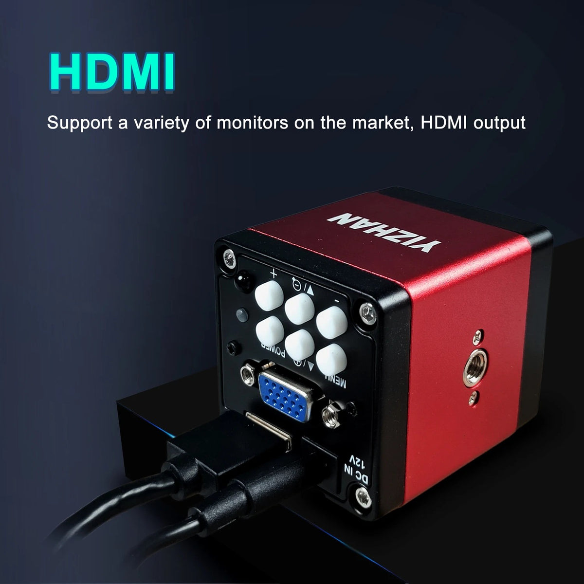 Microscopio Digital con Soporte Reforzado, Microscopio 4K HDMI USB TYPE-C, Cámar
